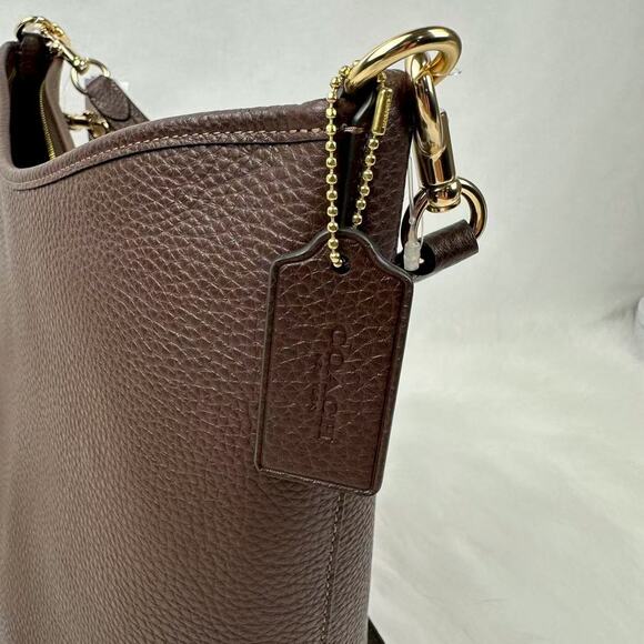Coach Laurel Large Shoulder Bag Crossbody In Leather/Gold/Maple CY684 NWT - Picture 5 of 10